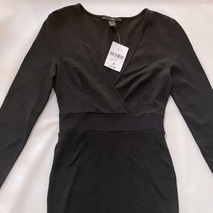 BLACK FOREVER 21 LONG SLEEVE LBD NWT